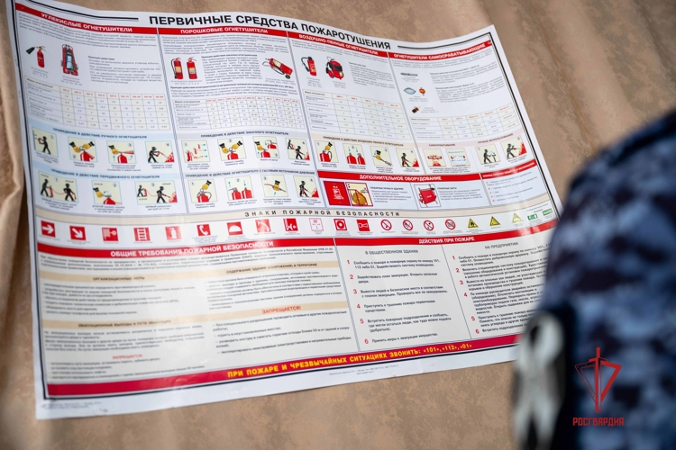 Росгвардейцы провели занятие по пожарной безопасности в школе Донецка