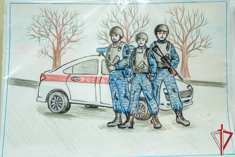 В ДНР ко Дню вневедомственной охраны прошёл конкурс рисунков среди детей росгвардейцев